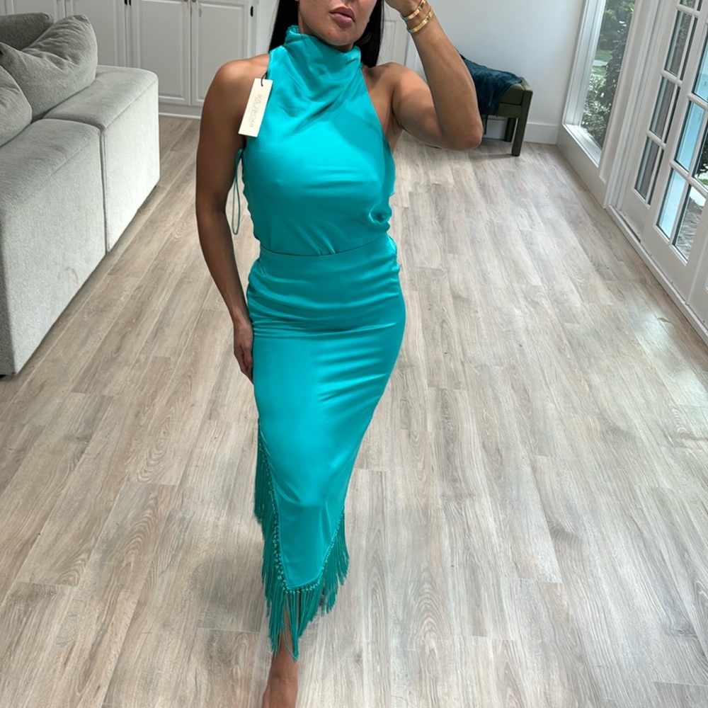 Rachel Zoe Teal Skirt Set